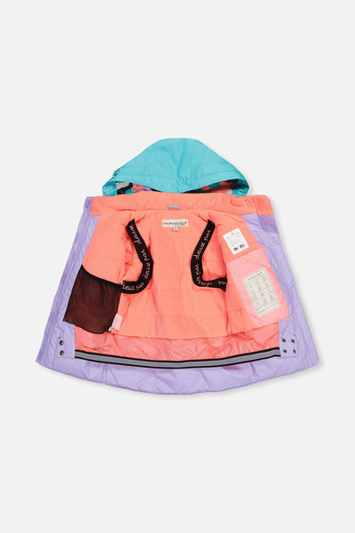 Two Piece Teknik Snowsuit Turquoise Orange And Mauve - J10TG92_02820