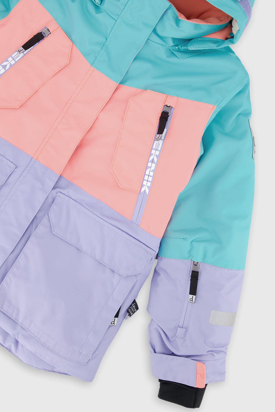 Two Piece Teknik Snowsuit Turquoise Orange And Mauve - J10TG92_02820