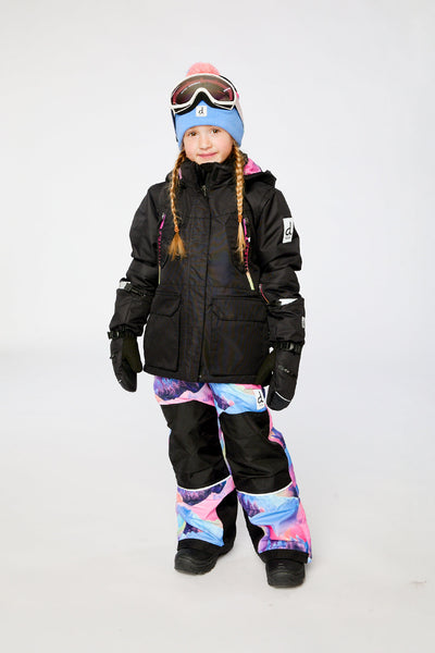 Two Piece Teknik Snowsuit Pink Print With Blue Mountains - J10TG92_09990