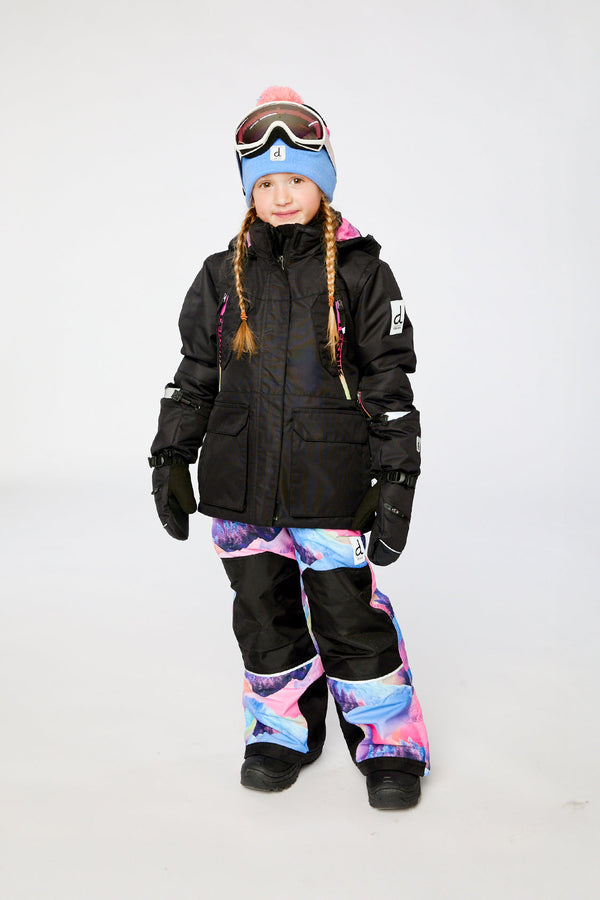 Two Piece Teknik Snowsuit Pink Print With Blue Mountains - J10TG92_09990