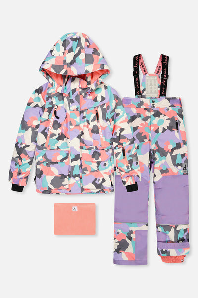 Two Piece Teknik Snowsuit Coral Camouflage - J10TG92_1J031
