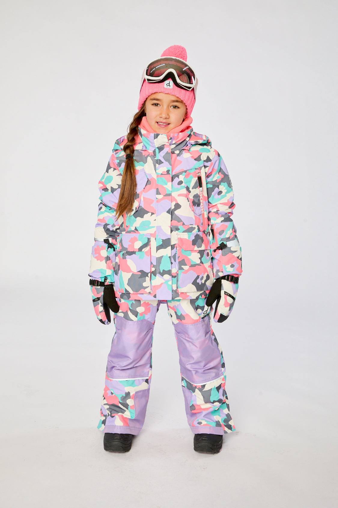 Two Piece Teknik Snowsuit Coral Camouflage - J10TG92_1J031