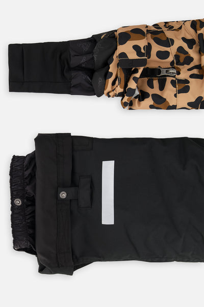 Two Piece Teknik Snowsuit Brown Leopard Print