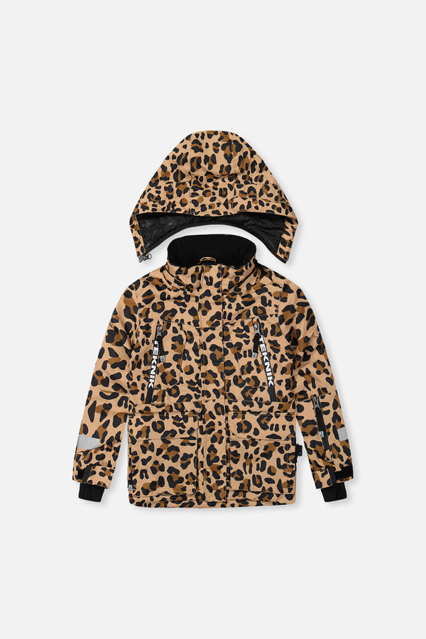 Two Piece Teknik Snowsuit Brown Leopard Print