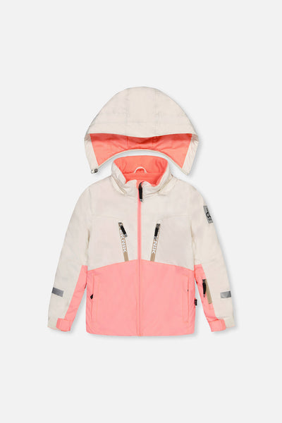 Two Piece Teknik Snowsuit Off-White And Pink - J10TG93_01880