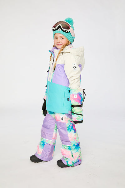 Two Piece Teknik Snowsuit Multicolored With A Diamond Pattern - J10TG93_05130