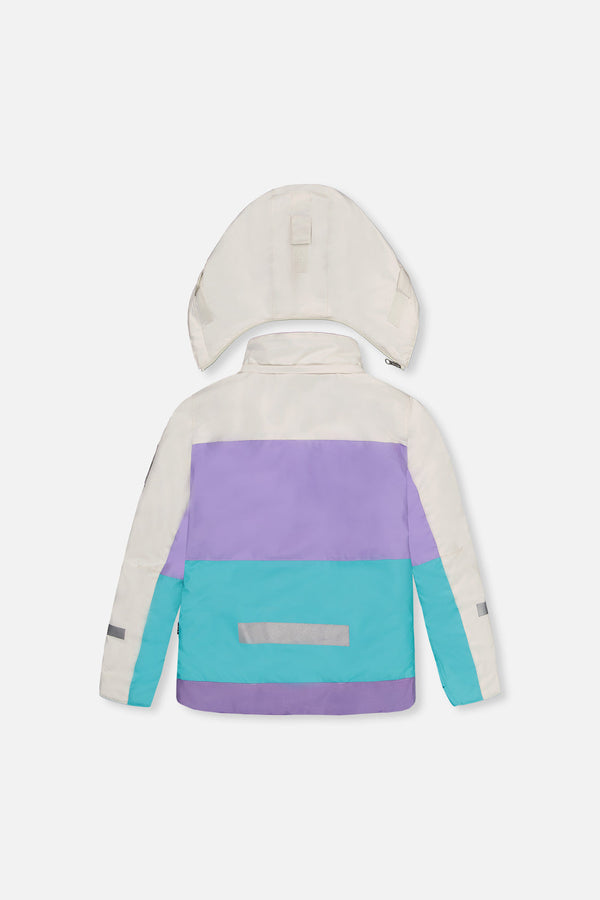 Two Piece Teknik Snowsuit Multicolored With A Diamond Pattern - J10TG93_05130