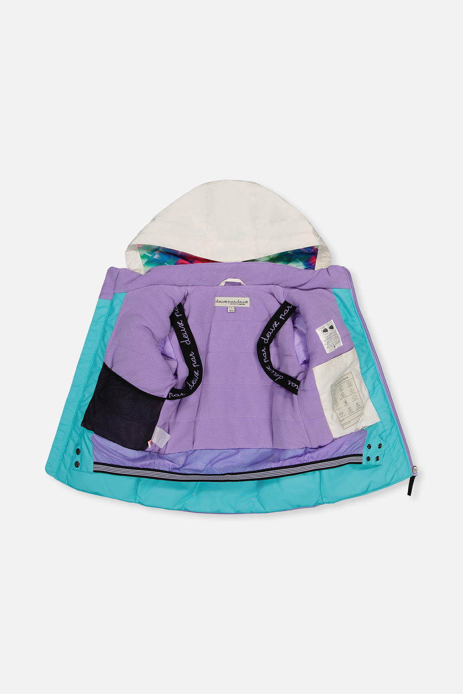 Two Piece Teknik Snowsuit Multicolored With A Diamond Pattern - J10TG93_05130