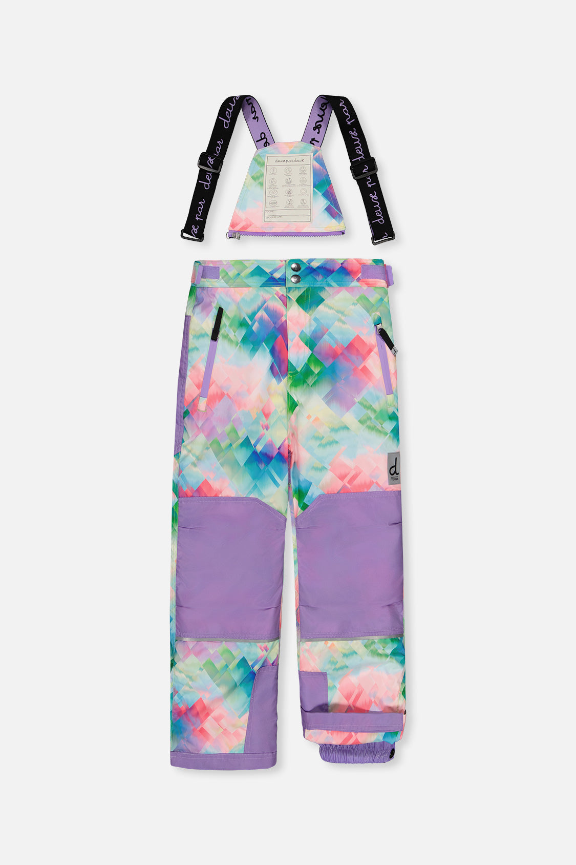 Two Piece Teknik Snowsuit Multicolored With A Diamond Pattern - J10TG93_05130
