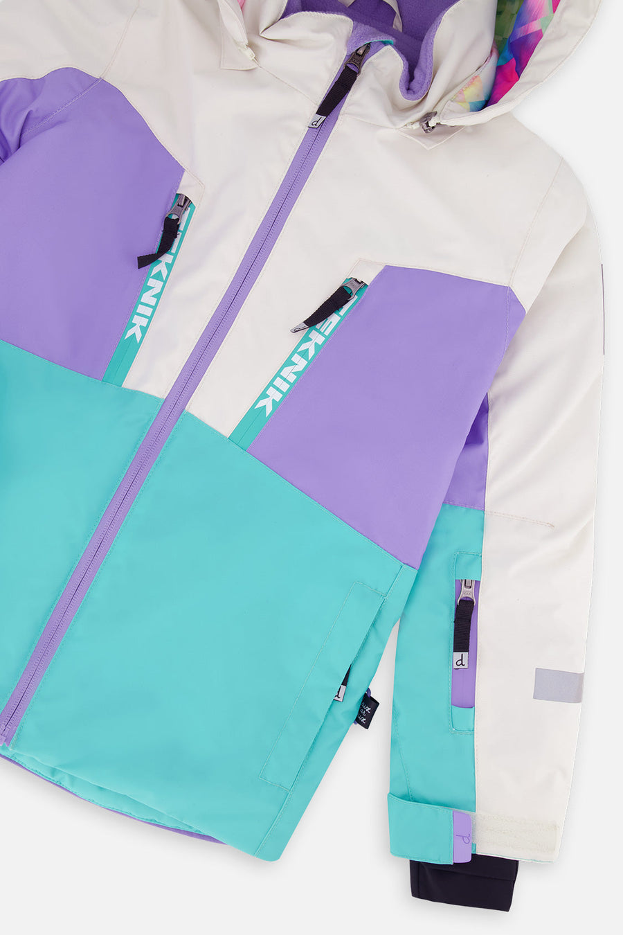 Two Piece Teknik Snowsuit Multicolored With A Diamond Pattern - J10TG93_05130