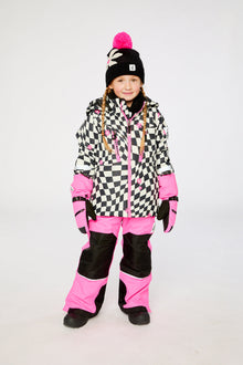 Two Piece Teknik Snowsuit Bright Pink And Checkered - J10TG93_06990