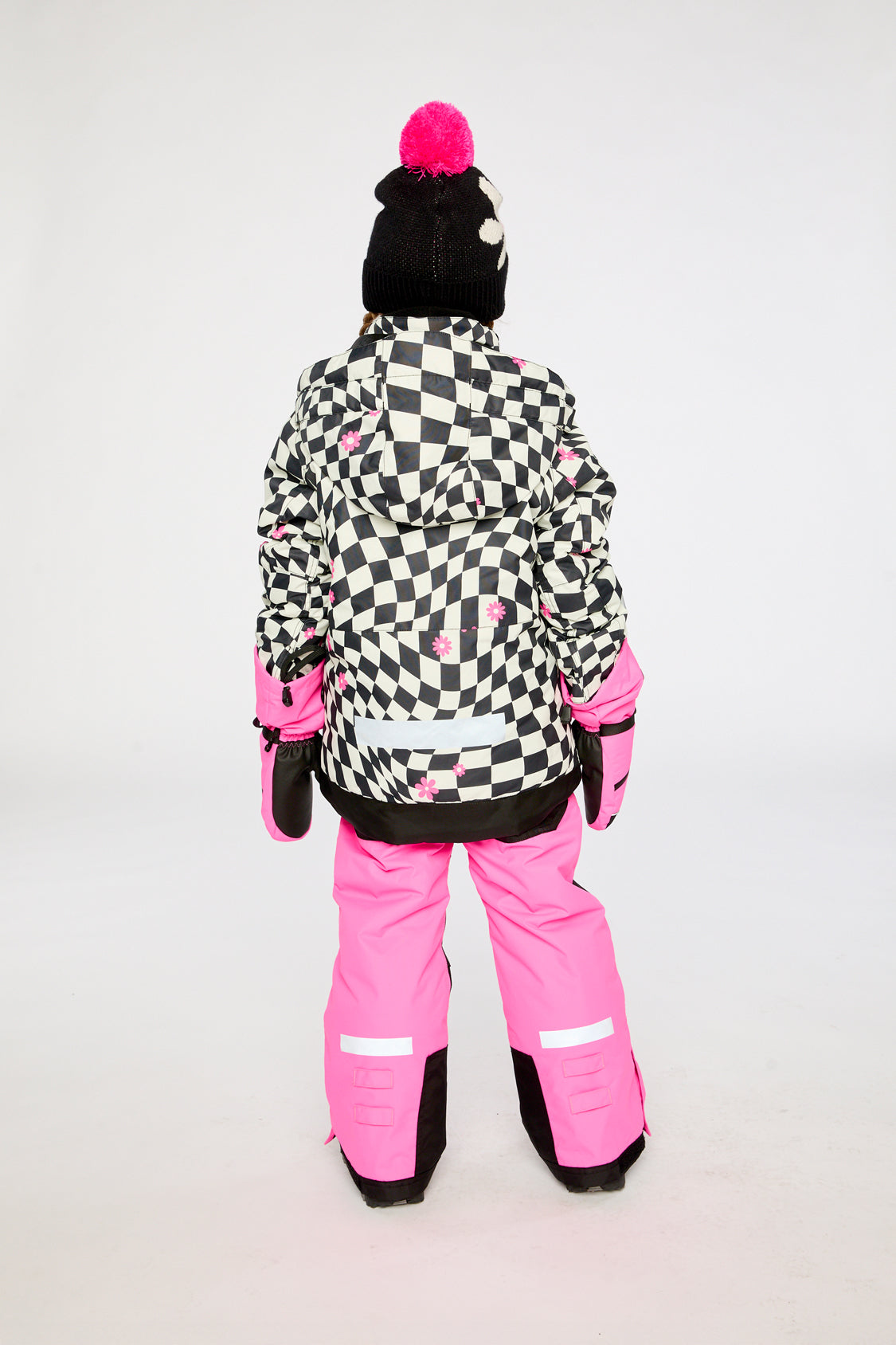 Two Piece Teknik Snowsuit Bright Pink And Checkered - J10TG93_06990