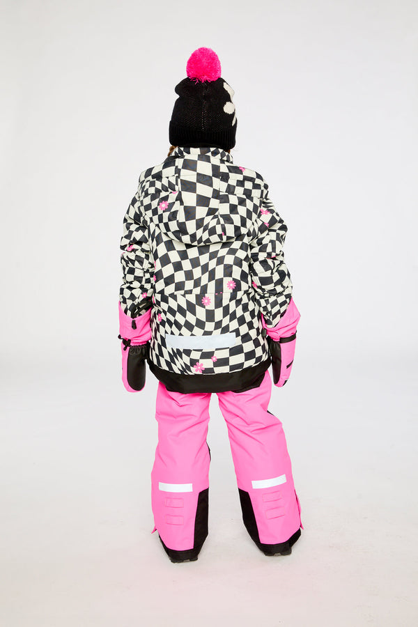 Two Piece Teknik Snowsuit Bright Pink And Checkered - J10TG93_06990