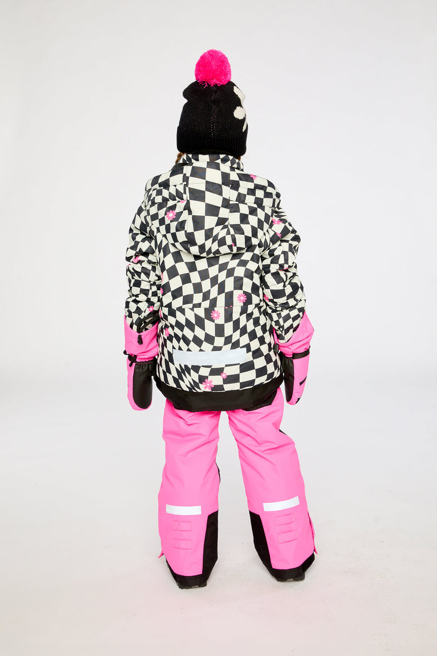 Two Piece Teknik Snowsuit Bright Pink And Checkered - J10TG93_06990