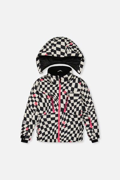 Two Piece Teknik Snowsuit Bright Pink And Checkered - J10TG93_06990