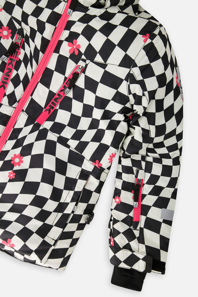 Two Piece Teknik Snowsuit Bright Pink And Checkered - J10TG93_06990