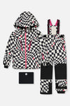 Two Piece Teknik Snowsuit White And Bright Pink Checkered Print - J10TG93_1J040