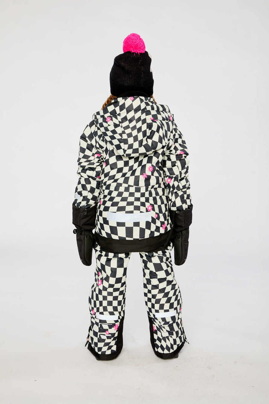 Two Piece Teknik Snowsuit White And Bright Pink Checkered Print - J10TG93_1J040