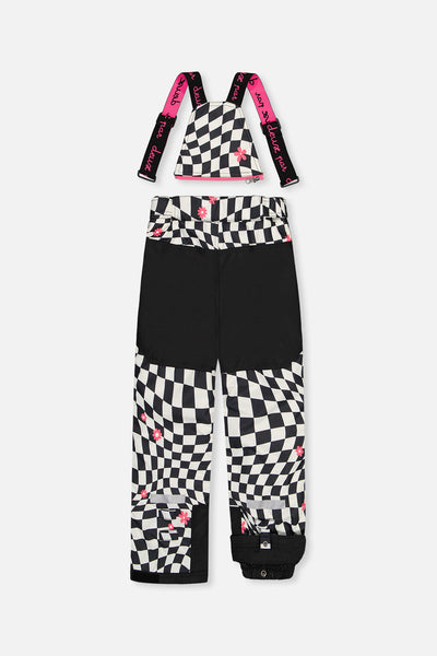 Two Piece Teknik Snowsuit White And Bright Pink Checkered Print - J10TG93_1J040