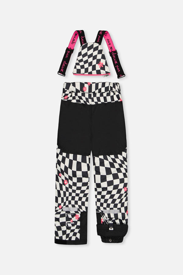 Two Piece Teknik Snowsuit White And Bright Pink Checkered Print - J10TG93_1J040