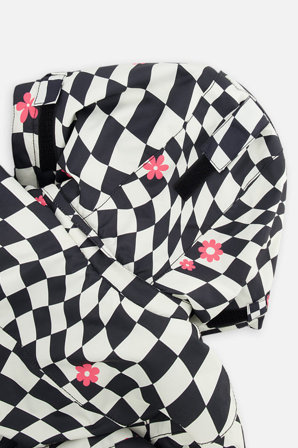 Two Piece Teknik Snowsuit White And Bright Pink Checkered Print - J10TG93_1J040
