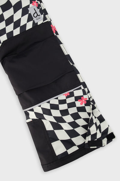 Two Piece Teknik Snowsuit White And Bright Pink Checkered Print - J10TG93_1J040