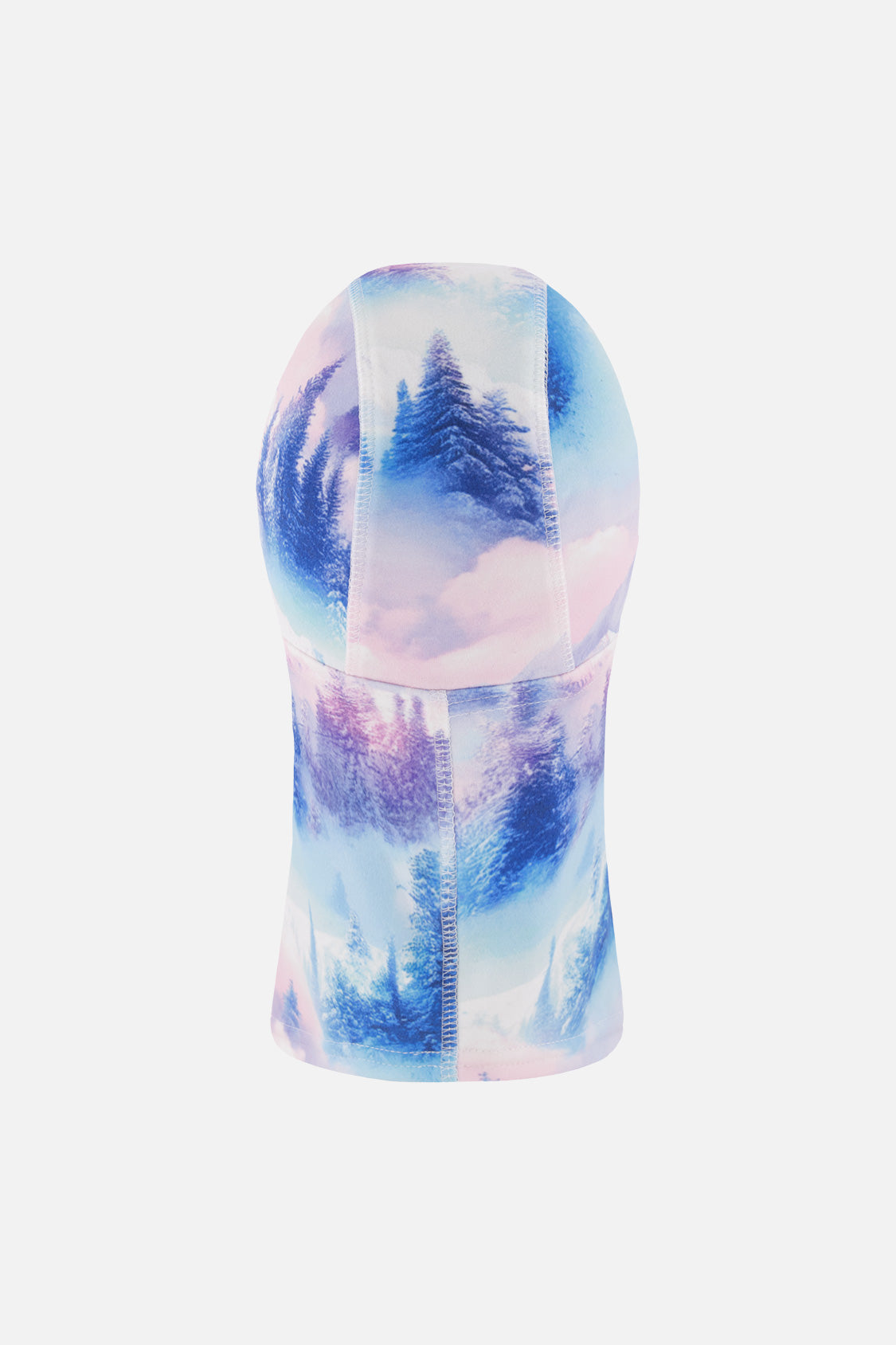 Polar Balaclava Blue And Pink Mountain Print