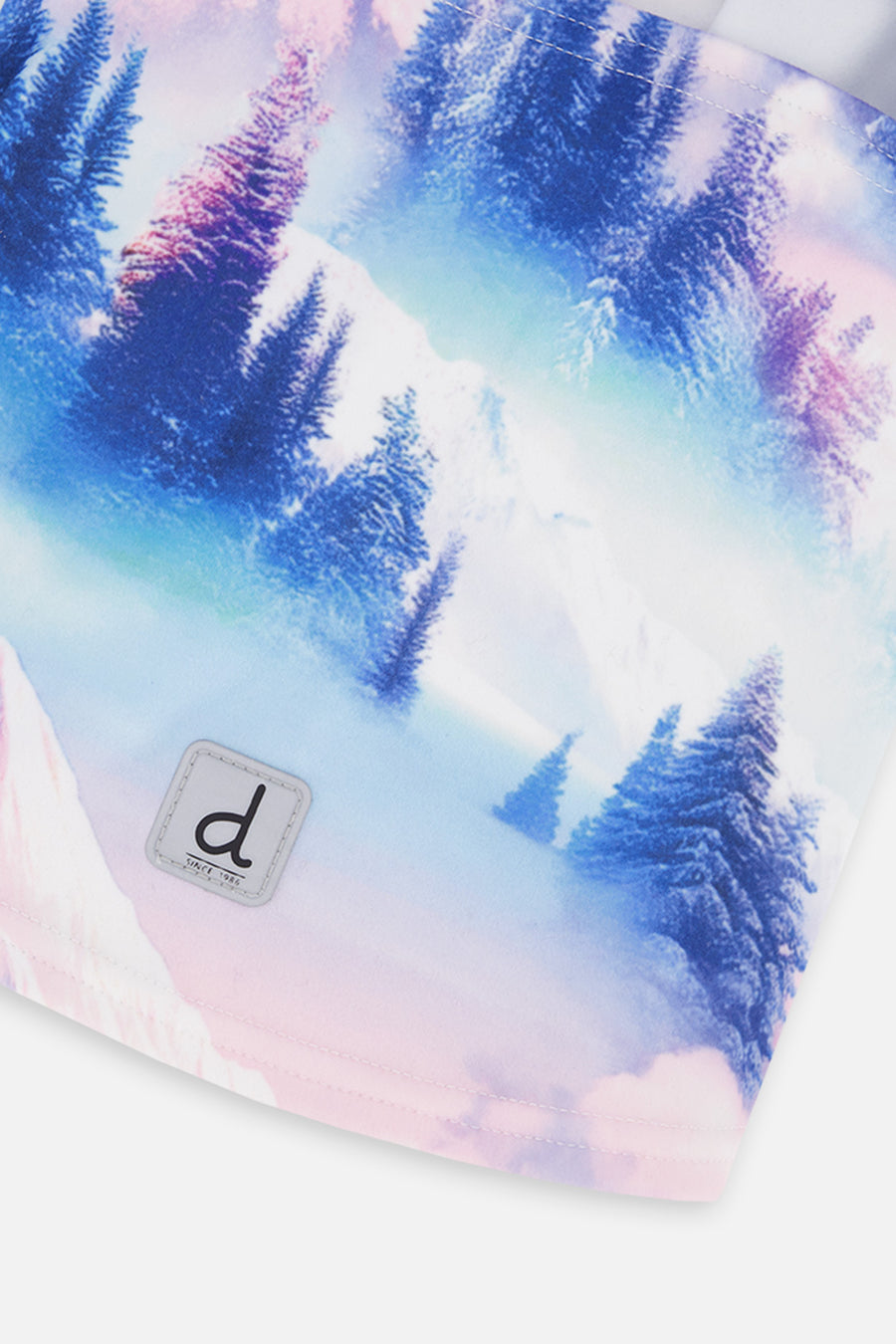 Polar Balaclava Blue And Pink Mountain Print