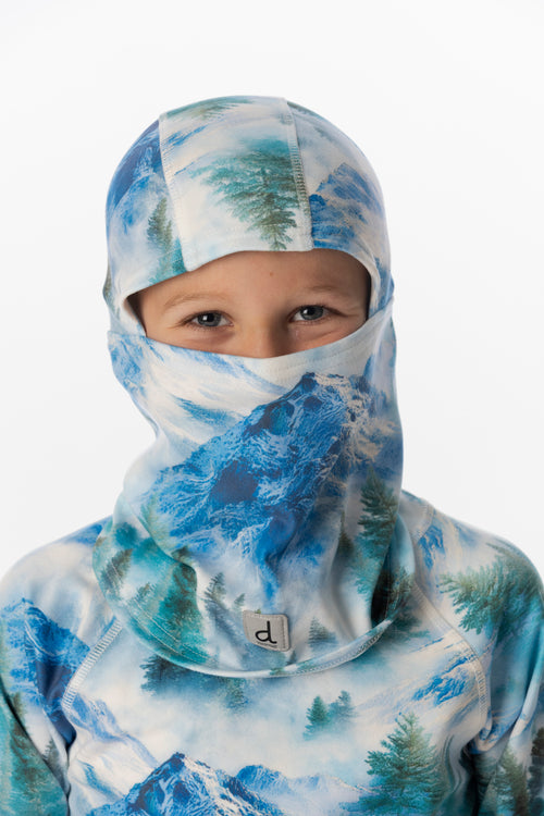 Polar Balaclava Blue Mountain Print