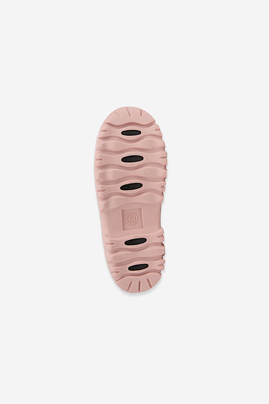 Bottes d'hiver matelassées avec doublure en polaire vieux rose pâle