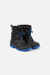 Bottes d'hiver matelassées avec doublure en polaire noir
