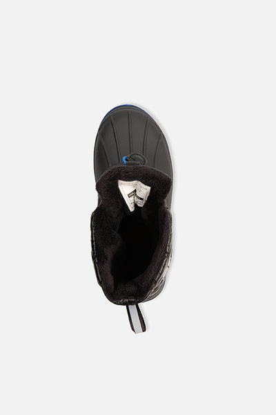 Bottes d'hiver matelassées avec doublure en polaire noir