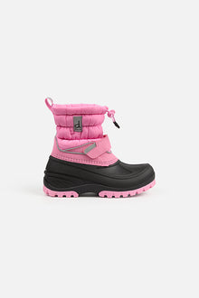 Wasserdichte gesteppte Winterstiefel Pink
