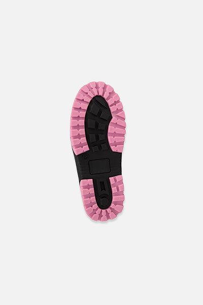 Rubberized Puffer Winter Boots Pink