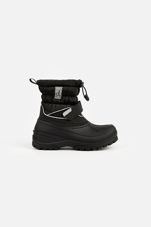 Rubberized Puffer Winter Boots Black