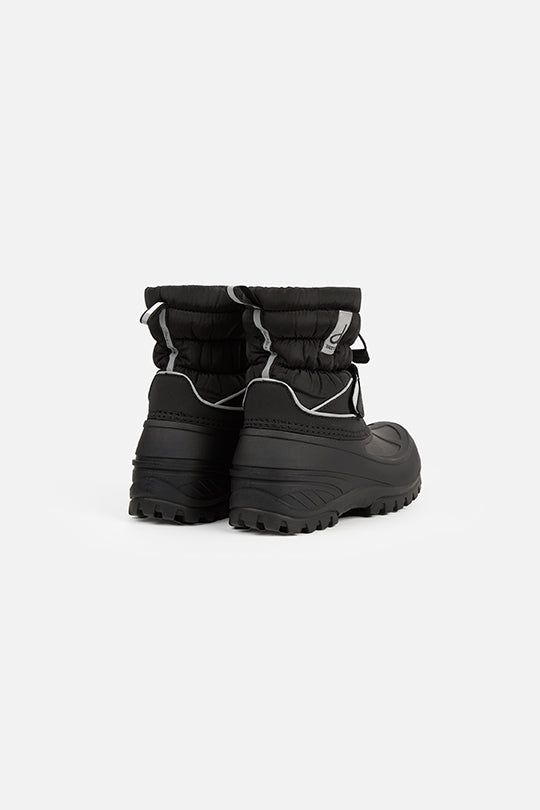 Rubberized Puffer Winter Boots Black