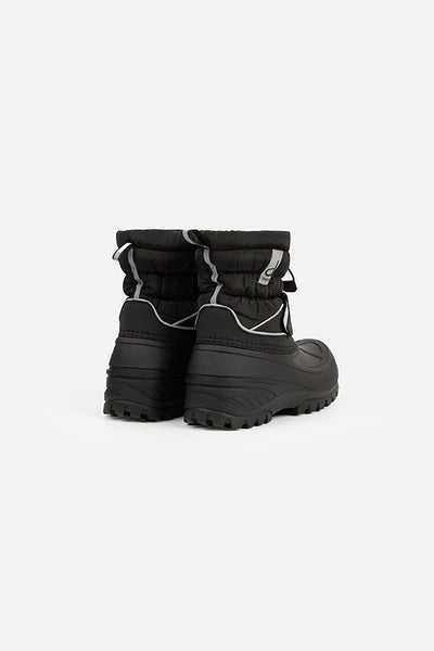 Rubberized Puffer Winter Boots Black