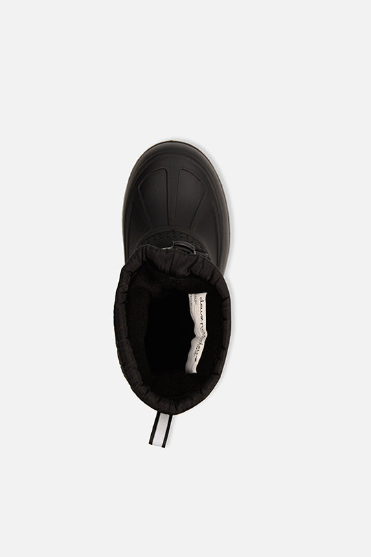 Rubberized Puffer Winter Boots Black