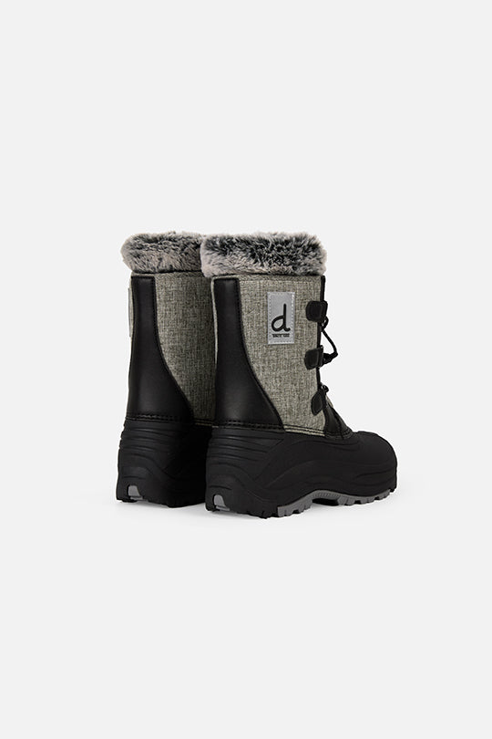 Bottes d'hiver avec doublure amovible gris mélangé