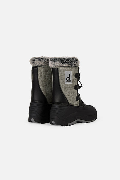 Bottes d'hiver avec doublure amovible gris mélangé