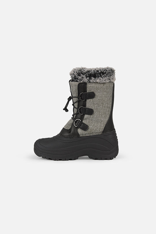 Bottes d'hiver avec doublure amovible gris mélangé