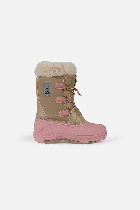 Winter Boots With Removable Lining Pale Dusty Pink