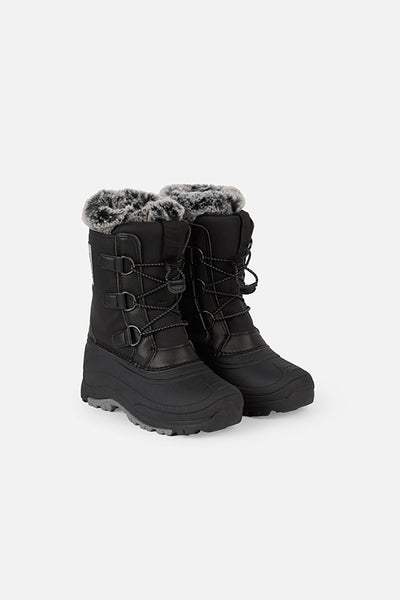 Winterstiefel mit herausnehmbarem Futter in Schwarz
