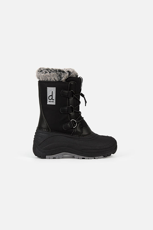 Winterstiefel mit herausnehmbarem Futter in Schwarz