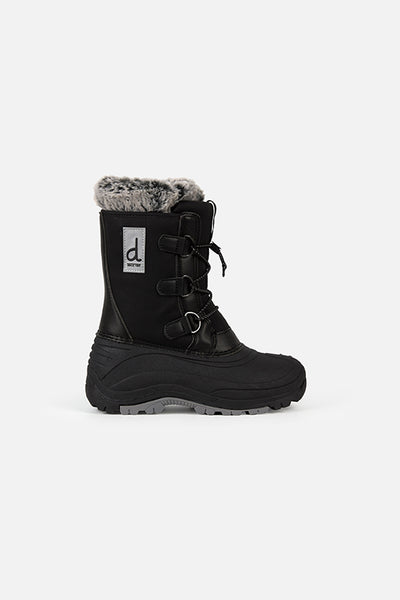 Winterstiefel mit herausnehmbarem Futter in Schwarz