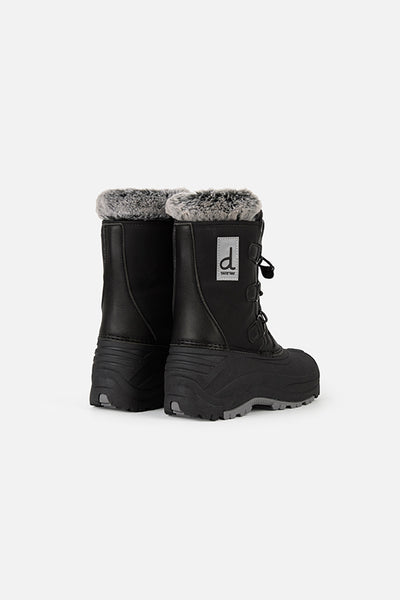 Winterstiefel mit herausnehmbarem Futter in Schwarz