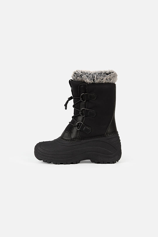 Winterstiefel mit herausnehmbarem Futter in Schwarz