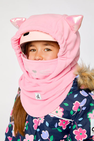 Oversized Polar Balaclava For Ski Helmet Pink - J10XCAT_06240