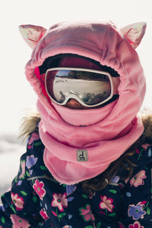 Oversized Polar Balaclava For Ski Helmet Pink - J10XCAT_06240