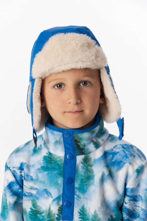 Chapka doublée bleu